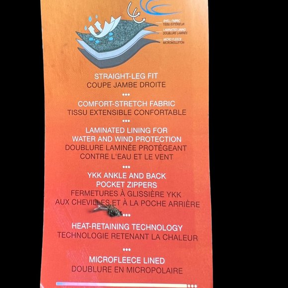 Stormpack Women's Black Lined Windproof Pants / Zippered Bottoms / Various Sizes - Picture 5 of 6